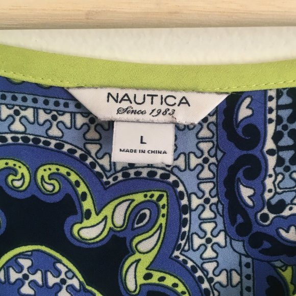 Nautica Boho Style Print Tunic with Neon Trim - Picture 12 of 12